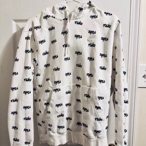 Nike all-over text print hoodie